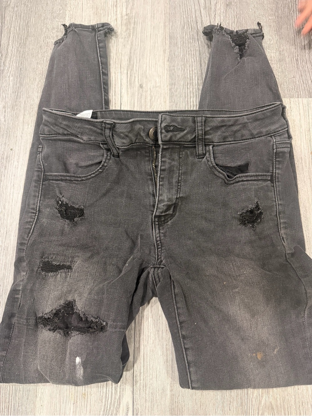 Black Distressed Skinny Jeans